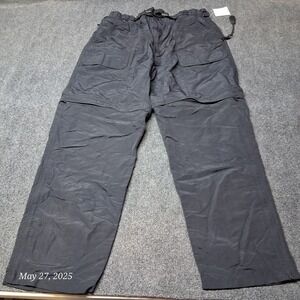 NWT Basic Elements Nylon Convertible Hiking Pants / Shorts Black SX XL‎ 34x31